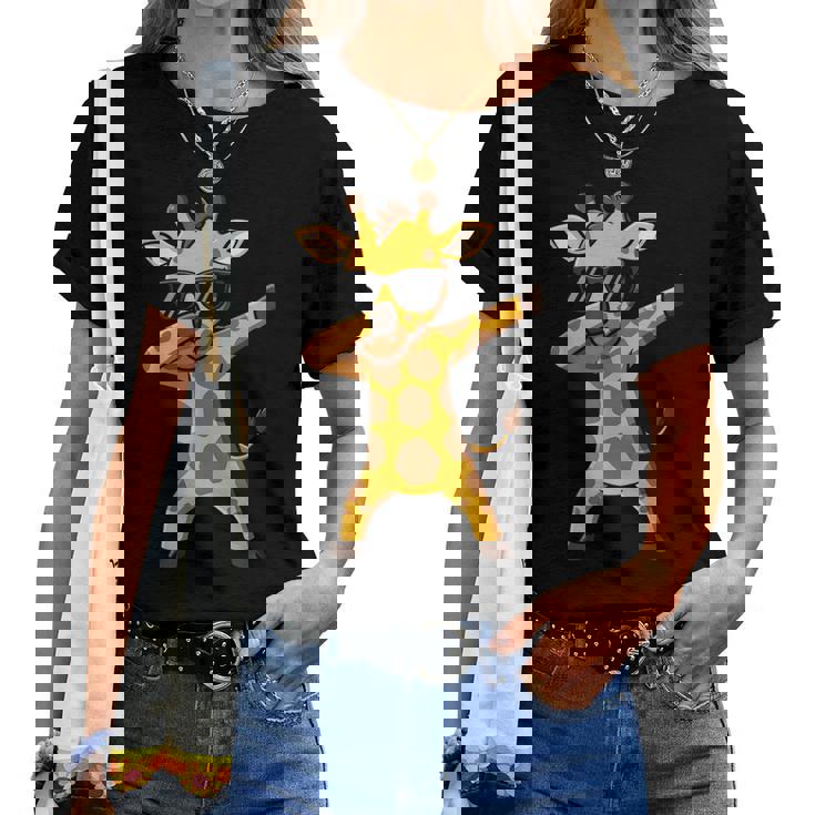 Giraffe Boys Animal Print Giraffe Print レディースTシャツ