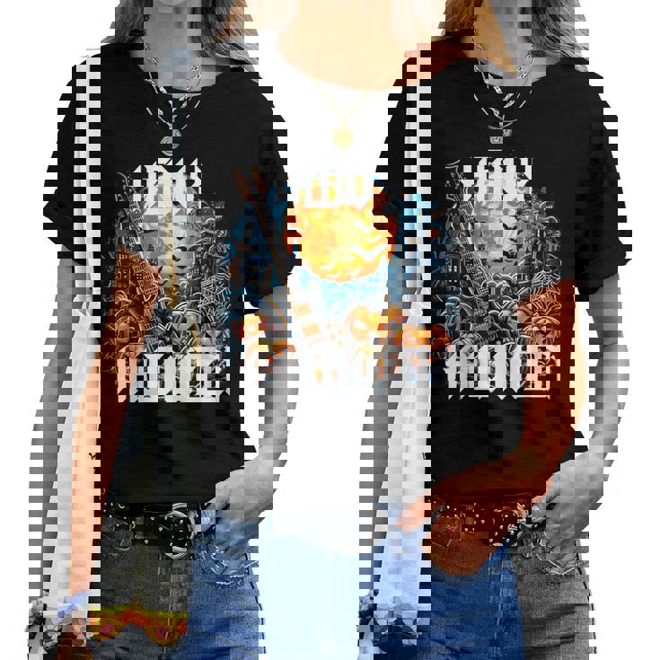 Herr Dame Kind Girl ロックンロール スプラッチ ヘビーメタル ハロウィン レディースTシャツ