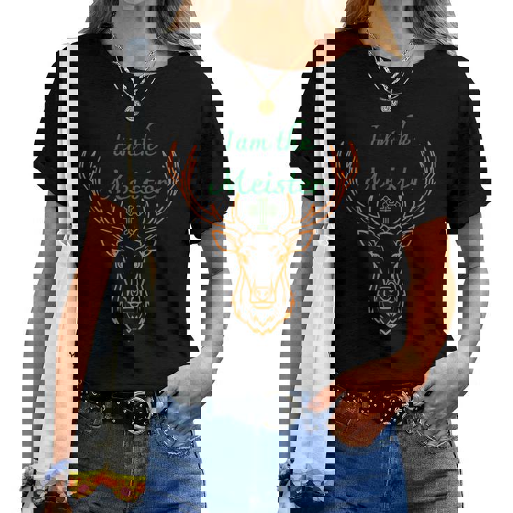 Iam Il Meister Jaegermeister Papà Mamma Cervo Maglietta da donna