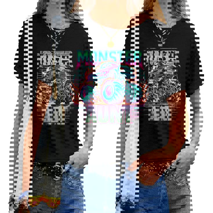 Monster Truck Aunt Monster Truck Are My Jam Truck Lovers Women T-shirt