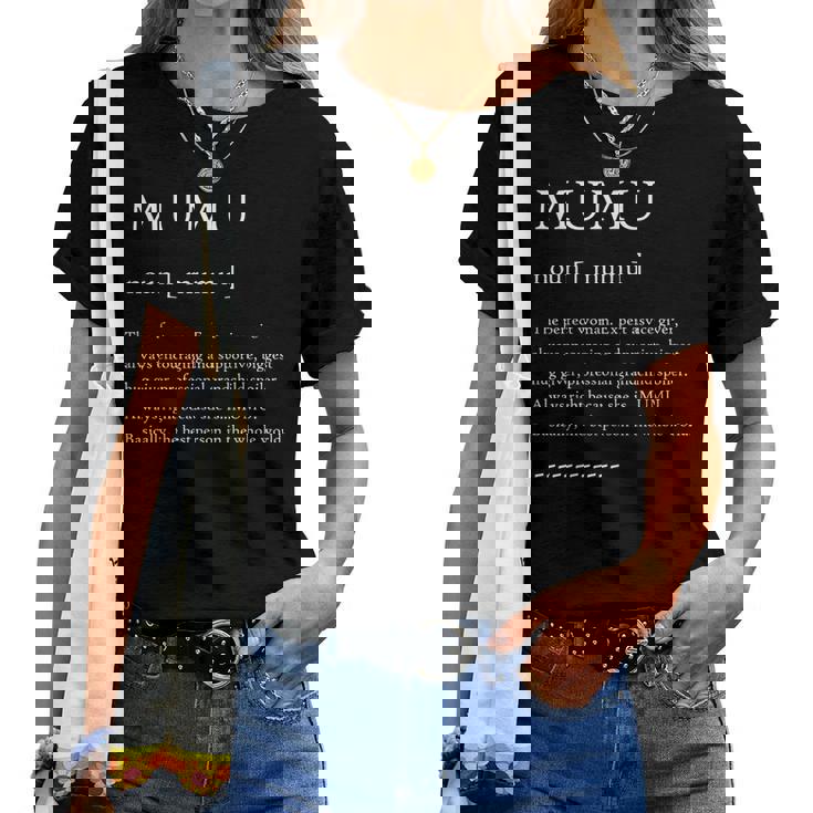 Mumu Definition おばあちゃん母の日パーティー レディースTシャツ