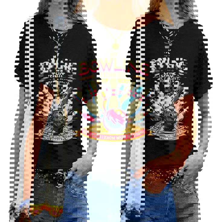 My Bowling Technique Isecret 面白いボウラーボウリング レディースTシャツ