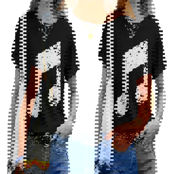 Nota Musical Cuello Camiseta de mujer