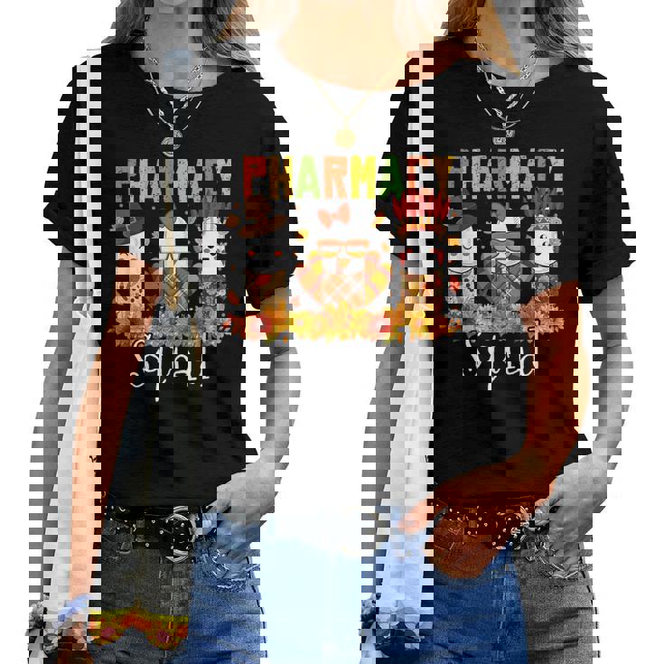 Pharmacy Squad Pharmacist Pumpkin Fall Thanksgiving Women T-shirt