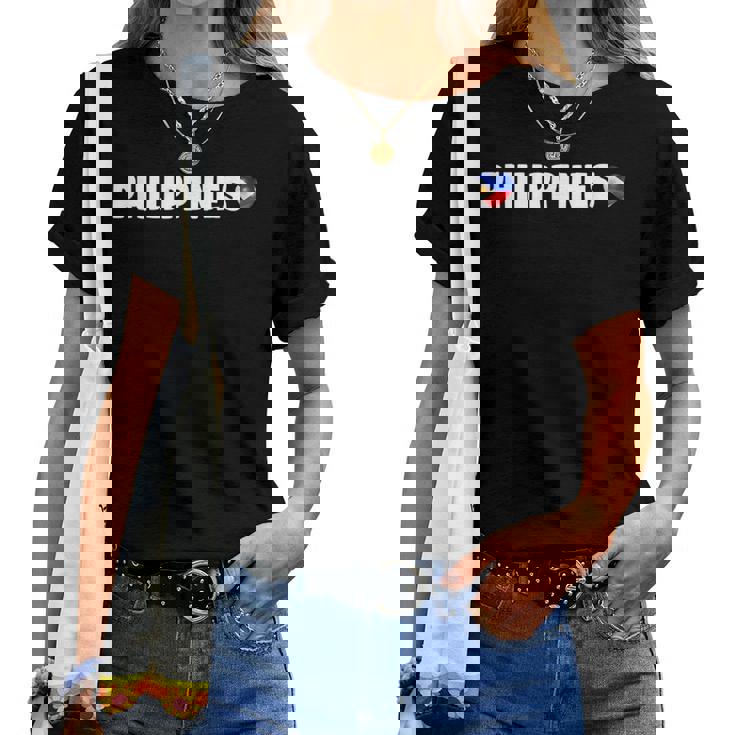 Philippines Flag Heart Pride Philippines Kid レディースTシャツ