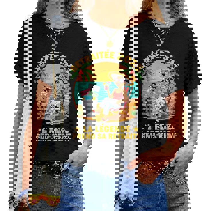 Retraite Retraitée Départ Collegue De Travail Humour T-shirt femme