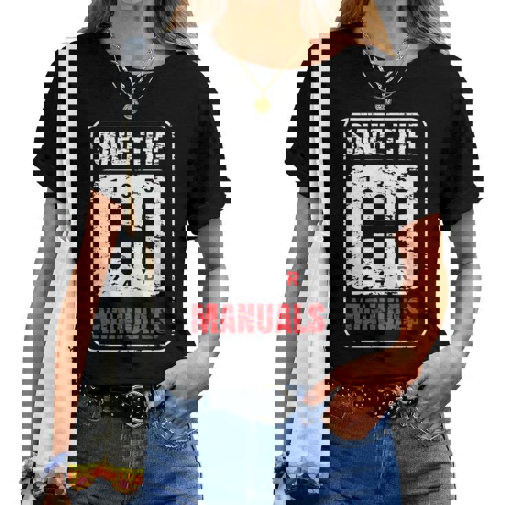Save The Manuals Amoureux Deoitures À Transmission Automatique T-shirt femme