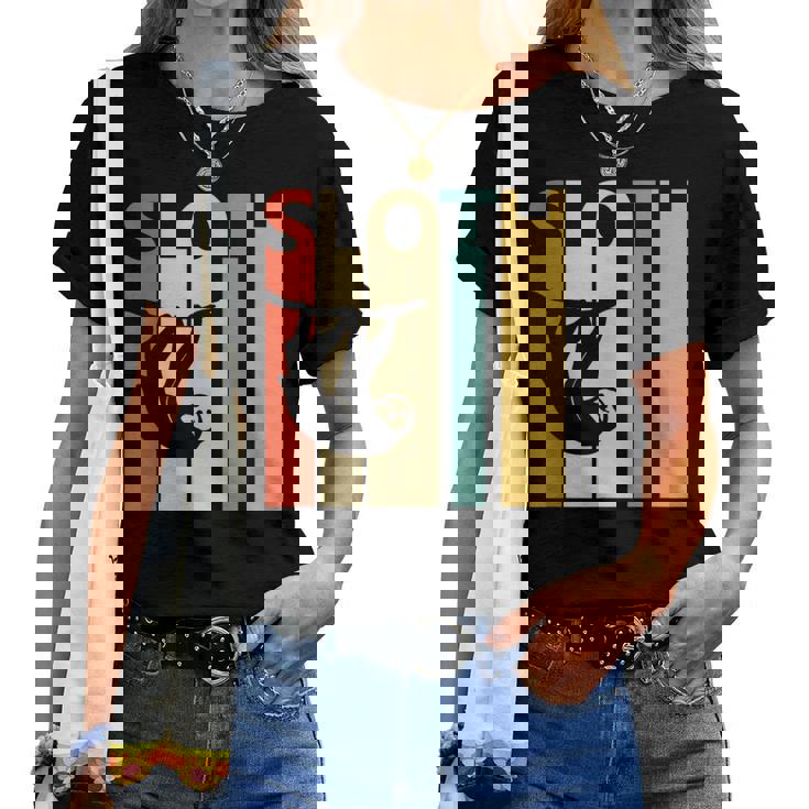 Sloth ナマケモノ 動物 レディースTシャツ