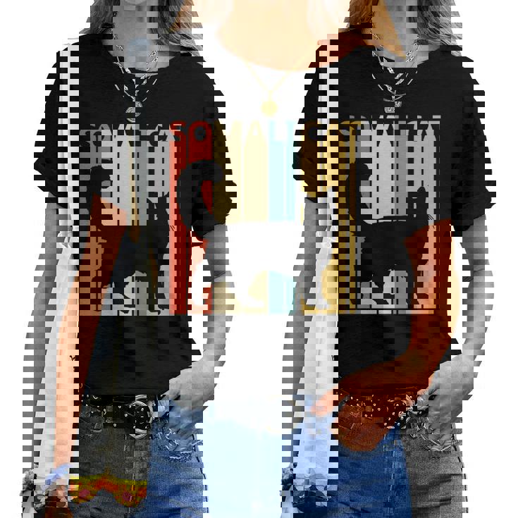 Somali -Omali ソマリ ネコ 長袖tシャツ レディースTシャツ