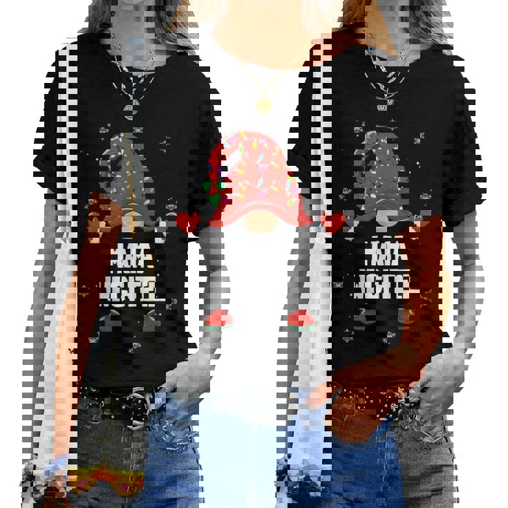 Weihnachten Mama Wichtel Gnom Weihnachtswichtel T-shirt Frauen