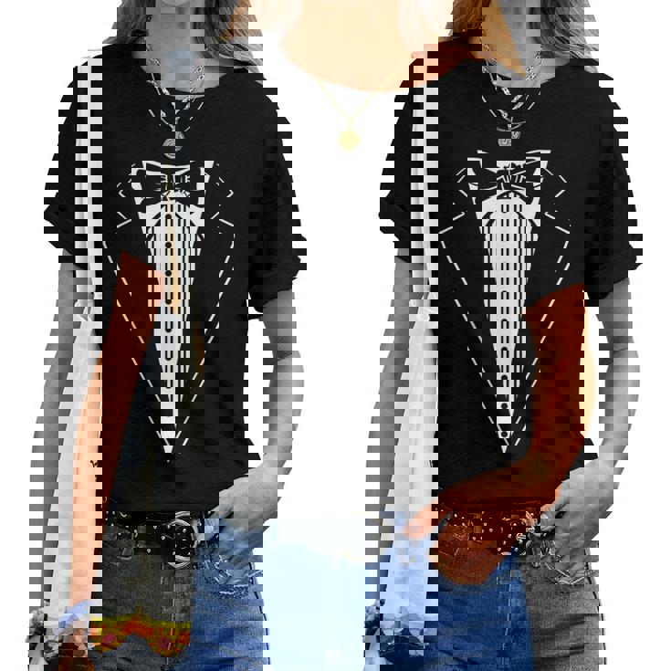 スーツ、プリント、蝶ネクタイ、タキシード、ベスト、男性子供女性 レディースTシャツ