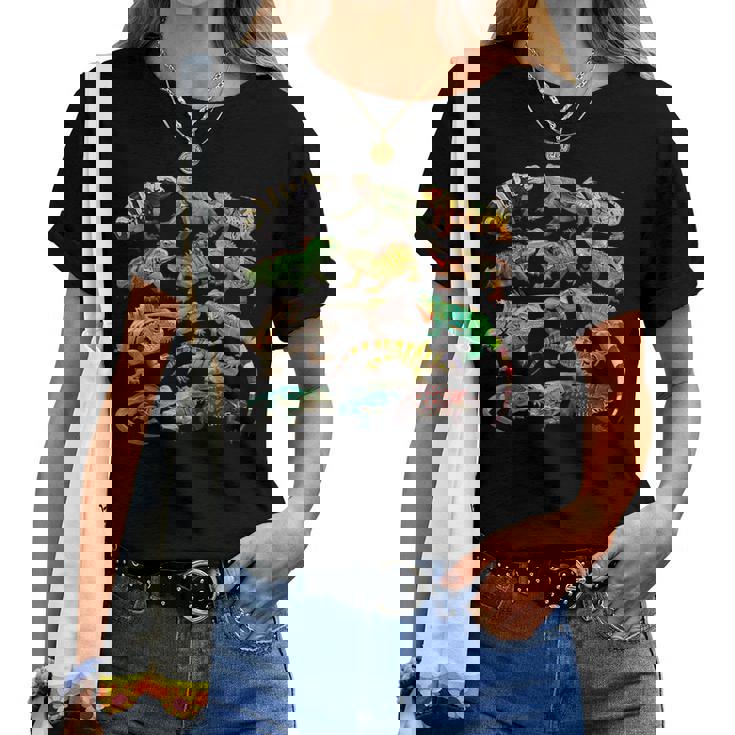 トカゲイグアナ クールな爬虫類タイプ – 男性、女性、男の子、女の子。 レディースTシャツ