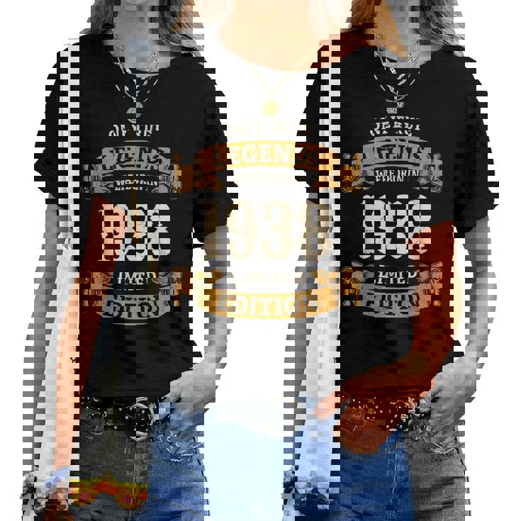 ヴィンテージ 1938 ギフト 男性 女性 長寿祝い 1938年生まれ 米寿祝い ユニークな誕生日プレゼント レディースTシャツ