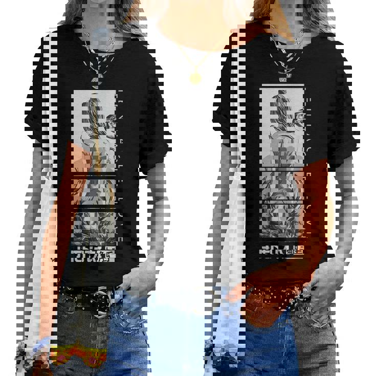 変態 触手 ラブ アニメ 女の子 和袖 Waifu レディースTシャツ