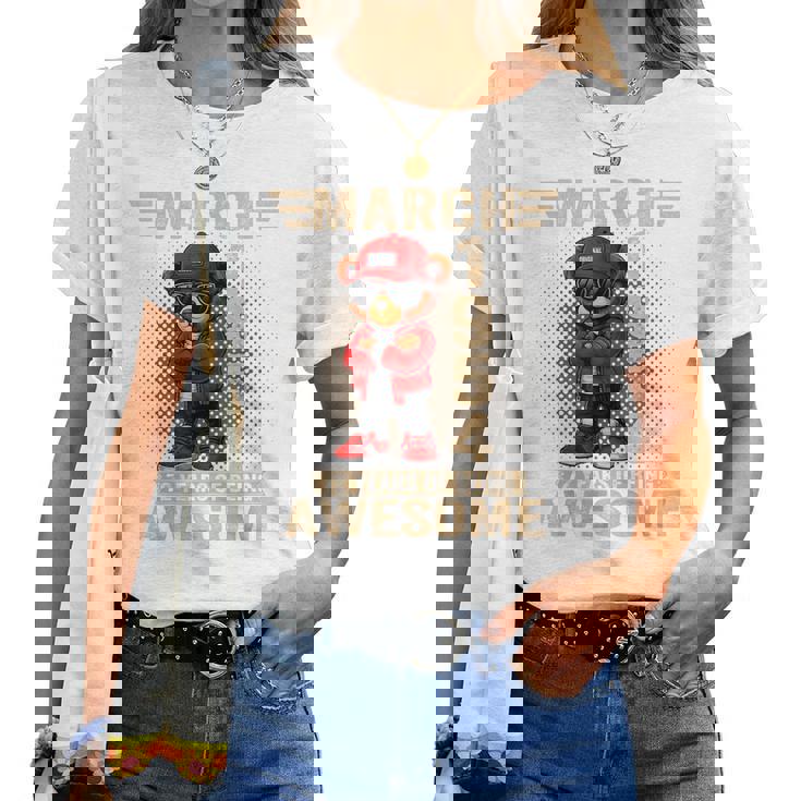 3月 72歳の誕生日 男性 女性 1954年 素晴らしいテディベア レディースTシャツ