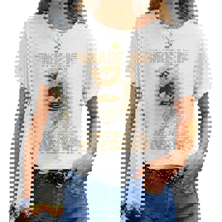 60歳 Made In 1966 テディベア 60歳 誕生日 男性 女性 レディースTシャツ