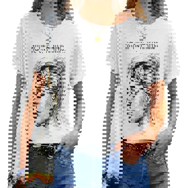 Cat Brain Girl Meme Graphic Women T-shirt