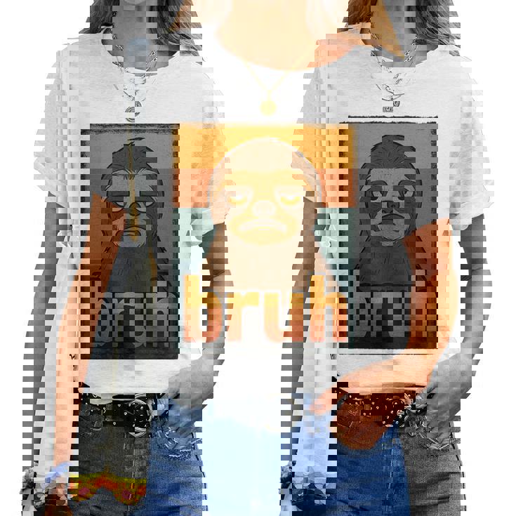 Sloth Bruh For Ns Boys Girls Meme Graphic Women T-shirt