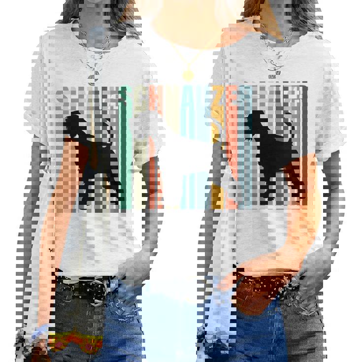 Minichnauzer Perro Retrochnauzer Cuello Camiseta de mujer