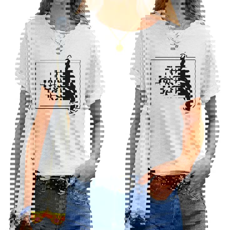 【バックプリント・背中側】ザ・ホース・フェイス The Horse Face 午年 馬 2026 パロディ 長袖tシャツ レディースTシャツ