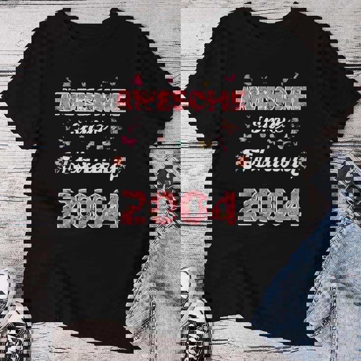 2004年2月から素晴らしい花、2004年2月の誕生日。 レディースTシャツ 面白い贈り物