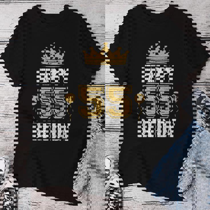 55歳の男性と女性のためのhappy 5Th Birthdayアイデア レディースTシャツ 面白い贈り物