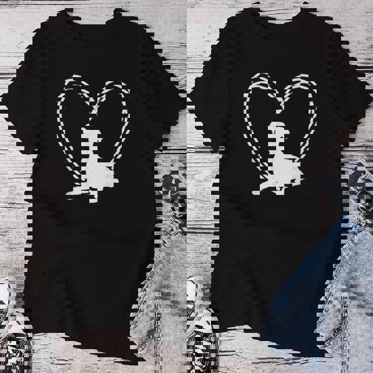 Cane Pugile Boxer Cuore Regalo Mamma Papà Cane Maglietta da donna Regalos divertidos