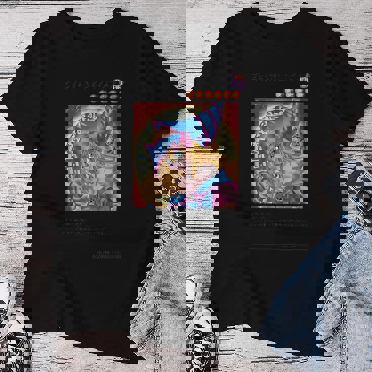 Dark Magician Girl クラシックカードデザイン Papl1447 レディースTシャツ 面白い贈り物