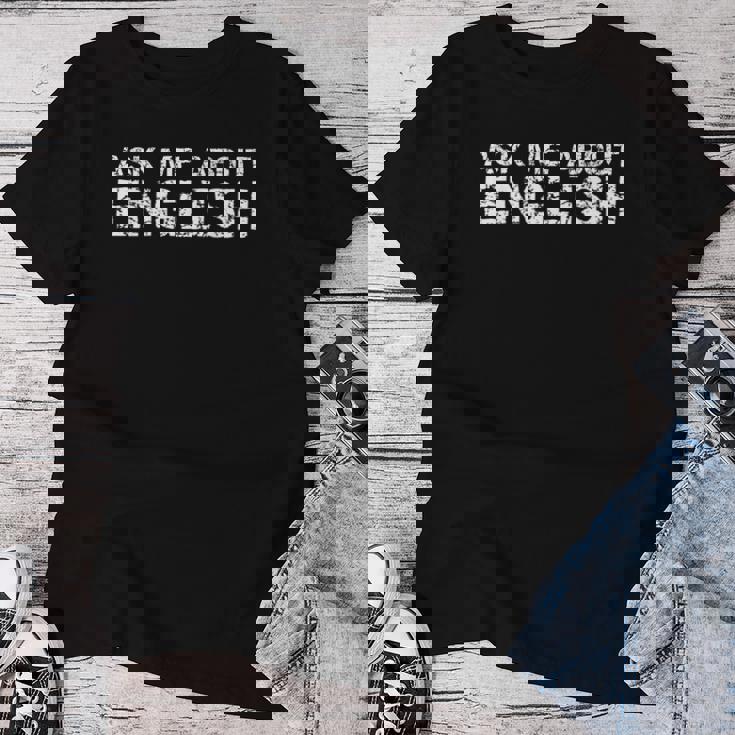 English Teacher In English Teaching Chool Quote レディースTシャツ 面白い贈り物