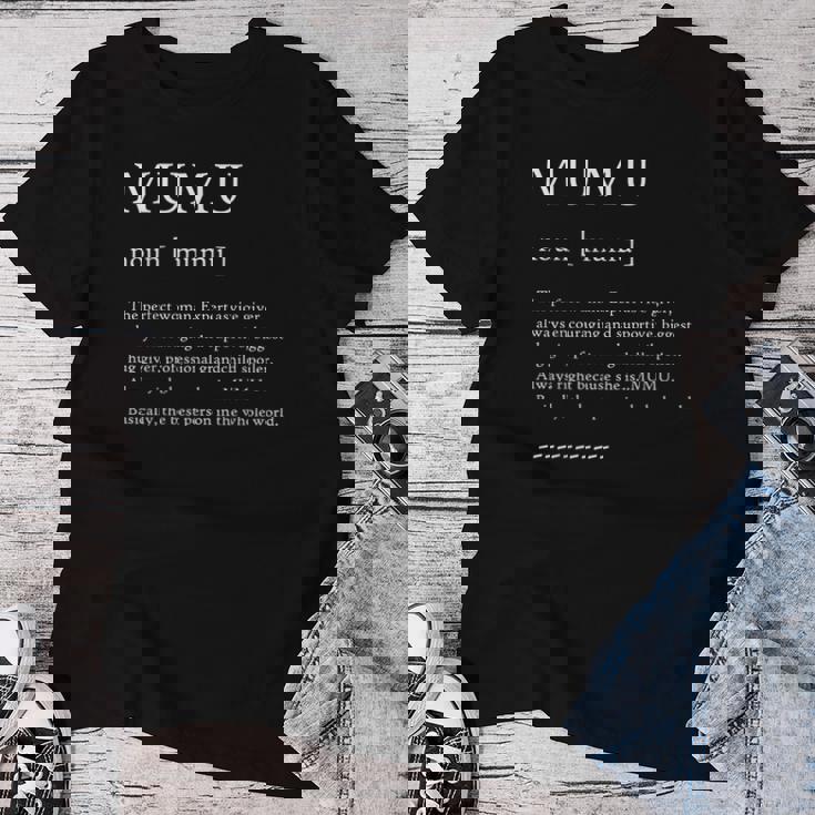 Mumu Definition おばあちゃん母の日パーティー レディースTシャツ 面白い贈り物