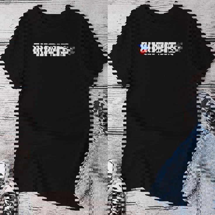 Philippines Flag Heart Pride Philippines Kid レディースTシャツ 面白い贈り物