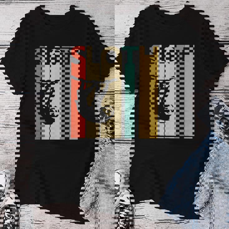 Sloth ナマケモノ 動物 レディースTシャツ 面白い贈り物