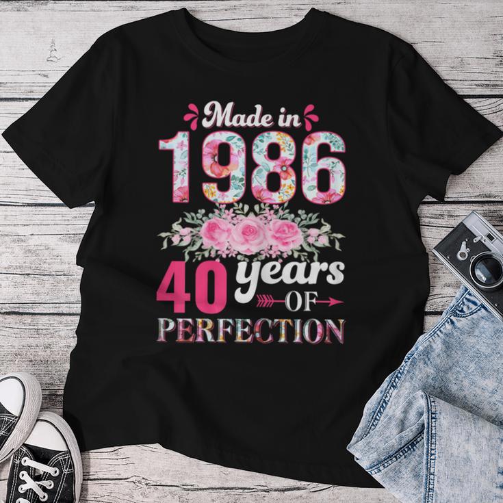 Vintage 1986 40 Años Cumpleaños Regalo Made In 1986 Camiseta de mujer Regalos divertidos