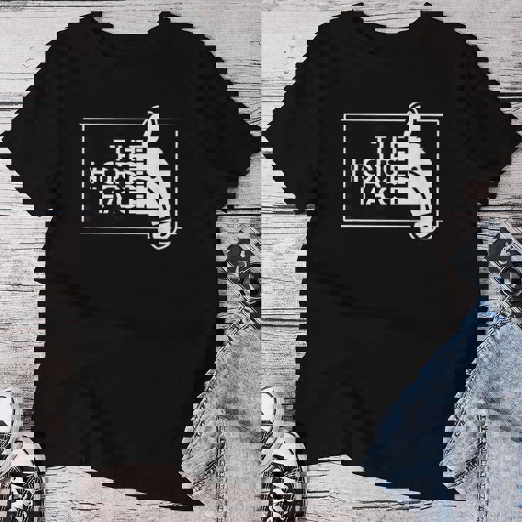 ザ・ホース・フェイス The Horse Face 午年 馬【十二支 干支】2026年 ブランド パロディ レディースTシャツ 面白い贈り物