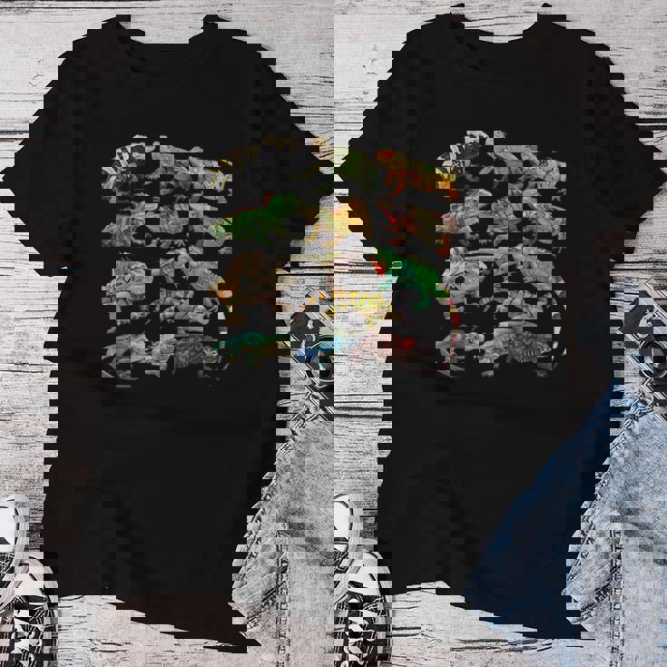 トカゲイグアナ クールな爬虫類タイプ – 男性、女性、男の子、女の子。 レディースTシャツ 面白い贈り物