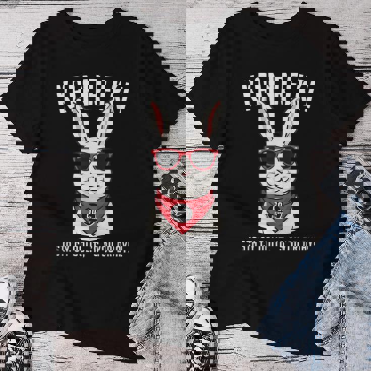 還暦祝い 兎 うさぎ好き 干支 父 男性 女性 還暦 お祝い 60歳 おもしろ おもろい レディースTシャツ 面白い贈り物