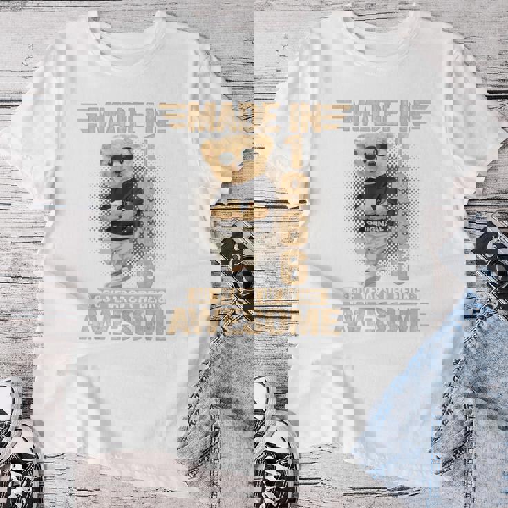 60歳 Made In 1966 テディベア 60歳 誕生日 男性 女性 レディースTシャツ 面白い贈り物