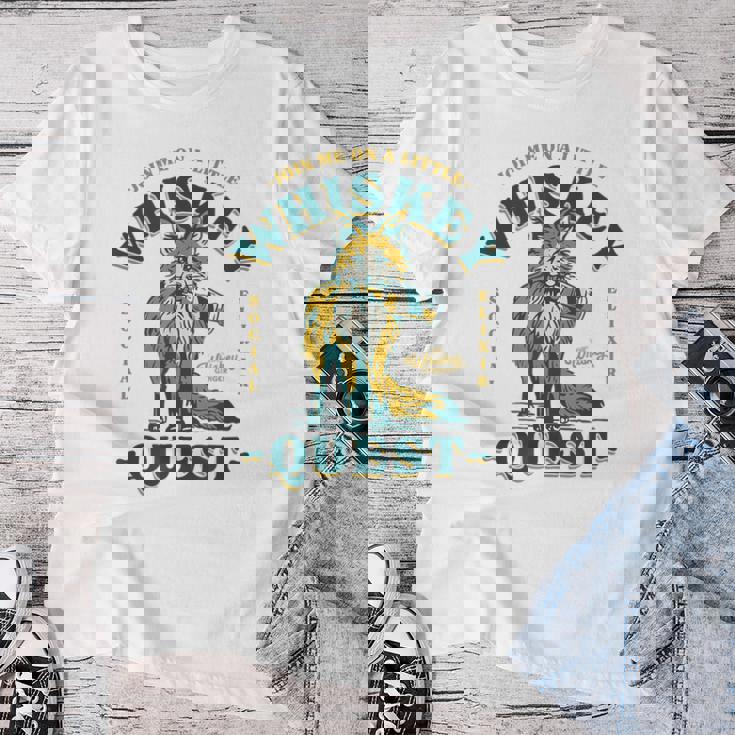 Join Me On A Whiskey Quest Cute Fox メンズ バーボンシャツ ギフト レディースTシャツ 面白い贈り物