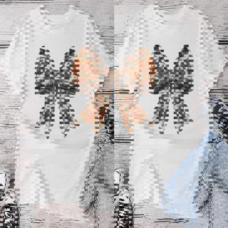 コケット リボン キリン プリント 女の子 ママ 母の日 レディースTシャツ 面白い贈り物