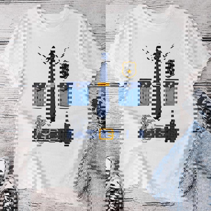 子供の男性の女性の警察官の衣装 レディースTシャツ 面白い贈り物