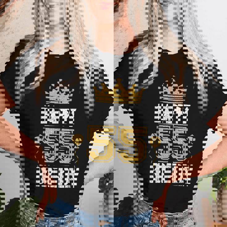 55歳の男性と女性のためのhappy 5Th Birthdayアイデア レディースTシャツ 彼女への贈り物