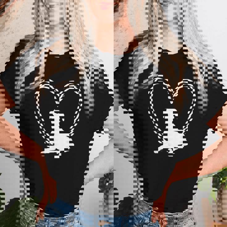 Cane Pugile Boxer Cuore Regalo Mamma Papà Cane Maglietta da donna Regalos para ella