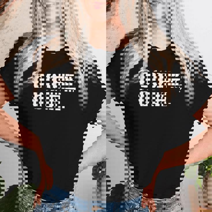 Emergency No Coffee No Life Missing Java 警告サイン レディースTシャツ 彼女への贈り物