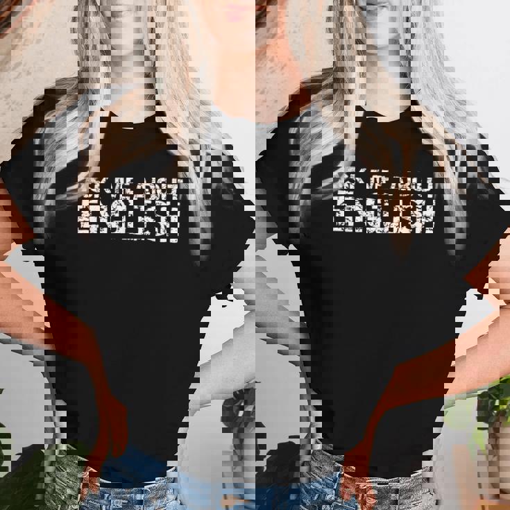 English Teacher In English Teaching Chool Quote レディースTシャツ 彼女への贈り物