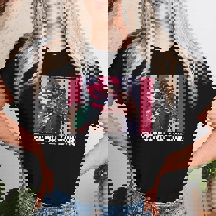 Forever Young Horse、競馬、デルマール、サンタアニタ レディースTシャツ 彼女への贈り物