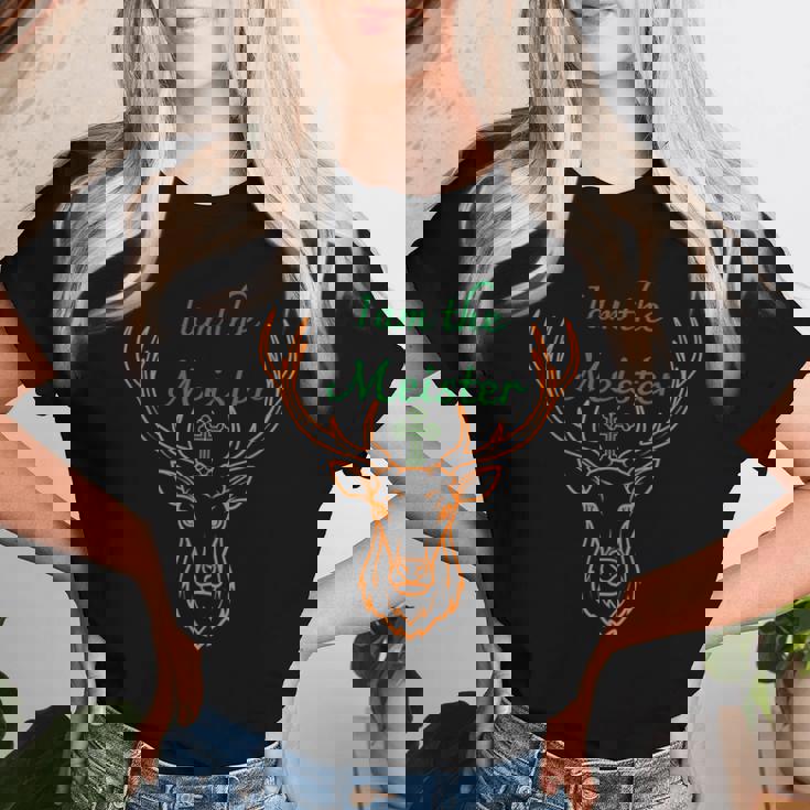 Iam Il Meister Jaegermeister Papà Mamma Cervo Maglietta da donna Regalos para ella