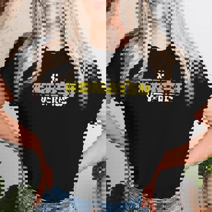 In Komatsu We Trust Dozer ブルドーザー キルドーザー トリビュート 長袖tシャツ レディースTシャツ 彼女への贈り物