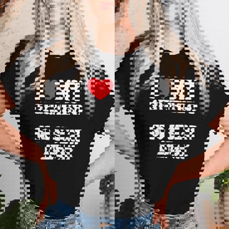 I Love My Girlfriend I Love My Girlfriendotay Away レディースTシャツ 彼女への贈り物