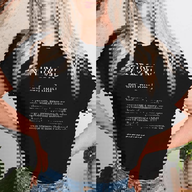 Mumu Definition おばあちゃん母の日パーティー レディースTシャツ 彼女への贈り物