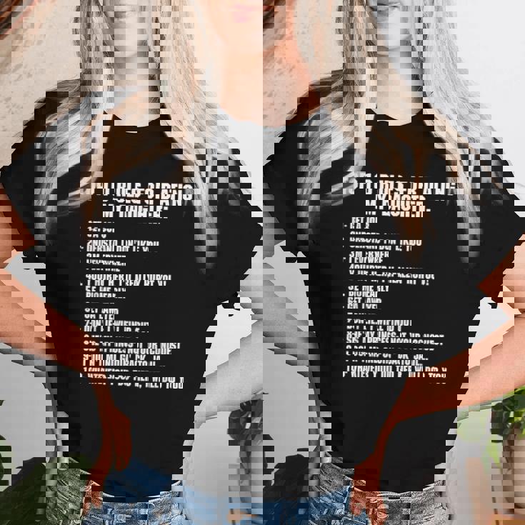 Rules For Dating My Daughter Dad ギフト レディースTシャツ 彼女への贈り物